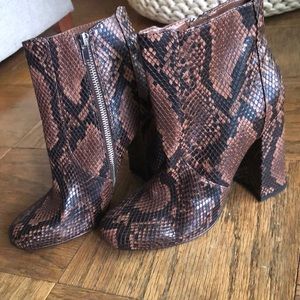 Snakeskin booties!